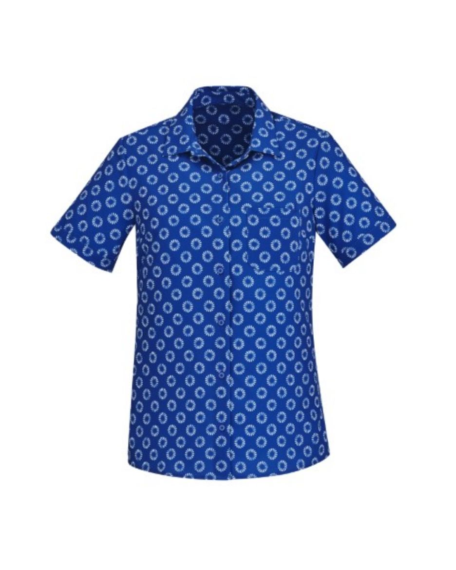 Picture of Bizcare Ladies Daisy Print Shirt Short Sleeve